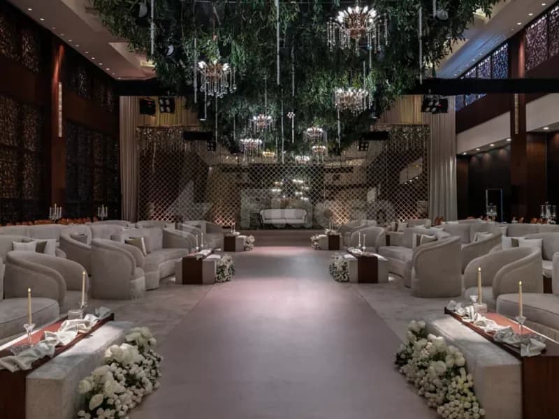 Ballroom at Sofitel Al Khobar The Corniche in Al Khobar with hanging green foliage canopy