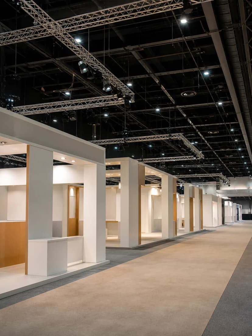 Purpose-built exhibition hall in Qatar ready for stands and trade-show visitors.